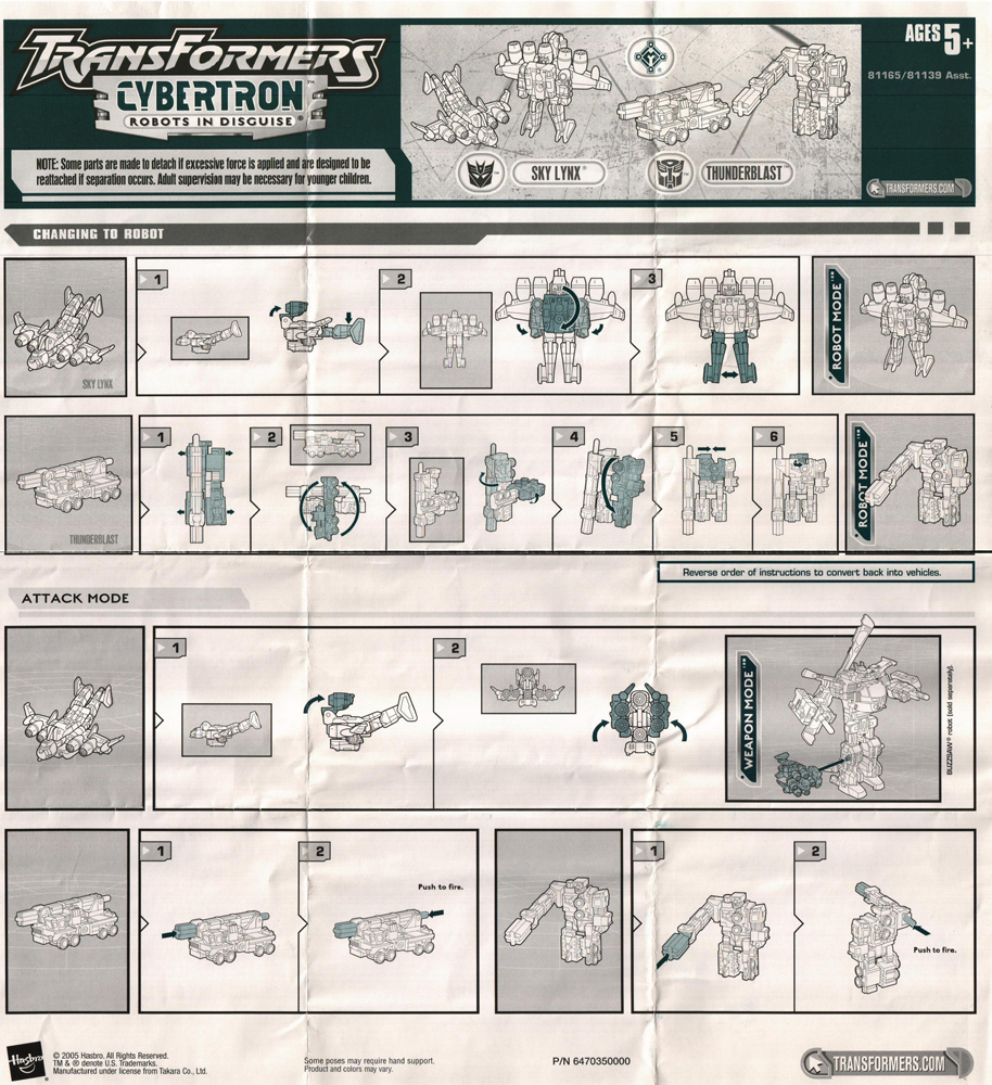 Mini-Con Class Sky Lynx vs. Thunderblast (Transformers, Cybertron